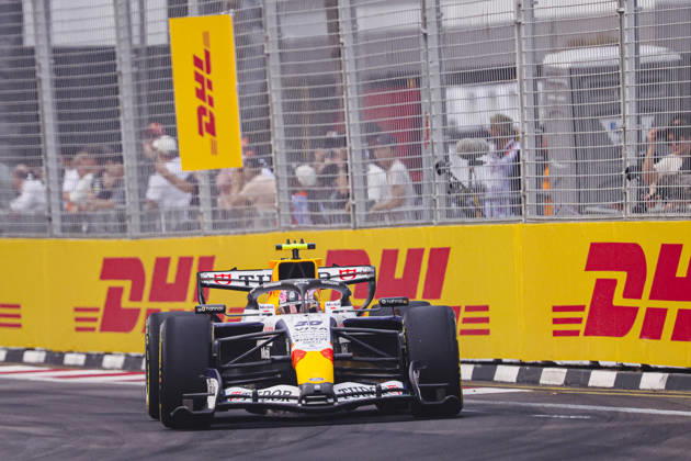 October 9, 2026, Singapore, Kaohsiung City, Singapore: LIAM LAWSON of Visa Cash App Racing Bulls sets the 10th-fastest lap time during FP1 of the 2026 Formula 1 Singapore Grand Prix at Marina Bay Street Circuit in Singapore. Singapore Singapore - ZUMAh201 20261009_zsp_h201_022 Copyright: xYichinxHoux