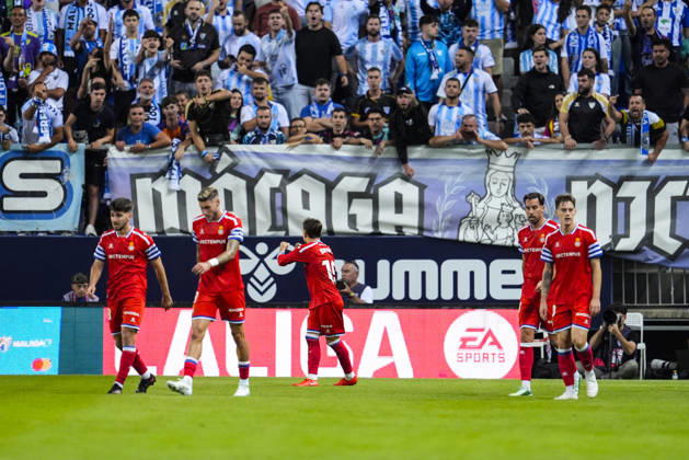 October 9, 2026, Malaga, Malaga, Spain: Bryan Zaragoza of RCD Espanyol celebrates a goal during the Spanish league, LaLiga EA Sports, football match played between Malaga CF and RCD Espanyol at La Rosaleda stadium on October 9, 2026, in Malaga, Spain. Malaga CF V RCD Espanyol - LaLiga EA Sports  - ZUMAa181 20261009_zaa_a181_330 Copyright: xJoaquinxCorcherox