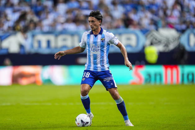October 9, 2026, Malaga, Malaga, Spain: Pablo Martinez of Malaga CF in action during the Spanish league, LaLiga EA Sports, football match played between Malaga CF and RCD Espanyol at La Rosaleda stadium on October 9, 2026, in Malaga, Spain. Malaga CF V RCD Espanyol - LaLiga EA Sports  - ZUMAa181 20261009_zaa_a181_338 Copyright: xJoaquinxCorcherox