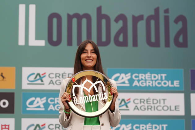 The trohpy during the 120th edition of the Il Lombardia, Tour of Lombardy cycling race, a 239 km one day race from Bergamo to Como on October 10, 2026, Italy.  Copyright: xGianxMattiaxD™Alberto LaPressex