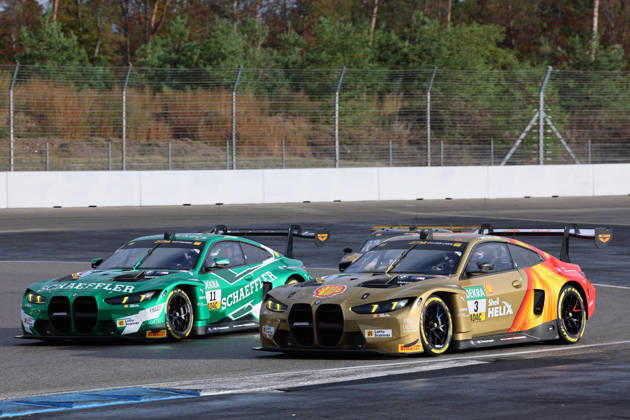 Hockenheim, Germany, October 9–11, 2026; DTM 2026 Season Finale at the Hockenheimring; Saturday Qualifying; Pictured from the right: Kelvin van der Linde (RSA 3) next to Marco Wittmann (GER 11) of BMW Team Schubert Motorsport; Hockenheimring, Baden-Württemberg Copyright: xFotostandx xFWMEDIAx