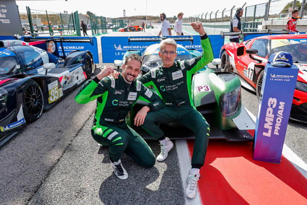 AUTO - MLC 2026 - PORTIMAO 71 AUST Stefan (ger), FERNANDEZ-LASER Felipe (ger), Rinaldi Racing, Ligier JS P325 - Toyota, LMP3 Pro Am, portrait podium, portrait celebration during the 6th round of the 2026 Michelin Le Mans Cup on the Autodromo Internacional do Algarve from October 8 to 10, 2026 in Portimao, Portugal - PortimaoPortugal Copyright: xPauloxMariax