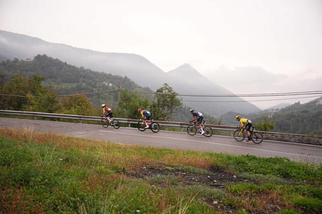 The race , Breakaway on the Val Piana climb during the 120th edition of the Il Lombardia, Tour of Lombardy cycling race, a 239 km one day race from Bergamo to Como on October 10, 2026, Italy.  Copyright: xMarcoxAlpozzi LaPressex
