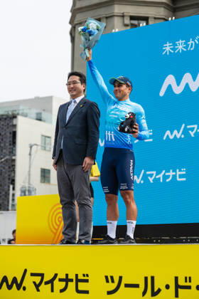 Tour De Kyushu Stage Finishes In Fukuoka s Tenjin For The First Time Matteo Malucelli of XDS Astana Team wins Stage 1 of the Mynavi Tour de Kyushu 2026 at the finish line on Tenjin Bridge in Fukuoka, Japan, on October 10, 2026. The Italian won the 152.0-kilometer Saga-Fukuoka stage in 3 hours 9 minutes 51 seconds, ahead of Luke Mudgway (Li Ning Star) and Alessio Delle Vedove (XDS Astana Team), and took the general and points classification leads. It was the first time the race finished in Tenjin, the commercial heart of Fukuoka, where a parade, stage events and food stalls marked the day. The race, first held in 2023 and part of the UCI Asia Tour (2.1 category), runs October 9-12 through six Kyushu prefectures under the official title We stand with Kumamoto. Mynavi Tour de Kyushu 2026, adopted to support areas affected by the Kumamoto earthquake. Fukuoka Japan  Copyright: xRyoxChix originalFilename:zhi-tourdeky261010_npBBc.jpg