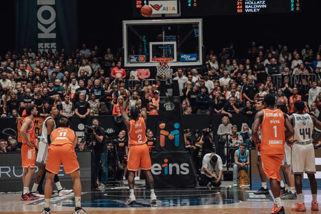 easyCredit Basketball Bundesliga, Matchday 5, Niners Chemnitz vs. Bayern Munich, October 10, 2026, starting at 4:00 p.m., Chemnitz, Chemnitz Arena. In Photo 02: Stefan Smith taking a free throw. easyCredit Basketball Bundesliga, Matchday 5, Niners Chemnitz vs. Bayern Munich, Chemnitz, Saxony, Germany Copyright: xEHLxMedia MichelxKöhlerx 20261010-Niners-Chemnitz-Bayern-M__nchen-042