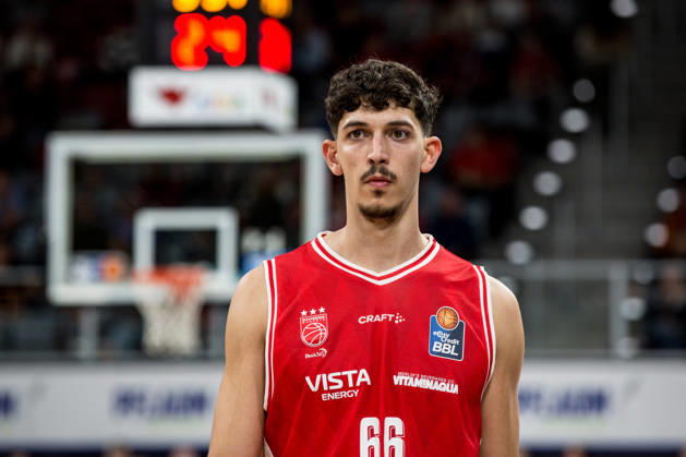 Bamberg, Germany, October 10, 2026; easyCredit BBL 2026–2027, Matchday 5; BMA365 Bamberg Baskets vs. Syntainics MBC; Pictured: Yual Hochstadter, Bamberg; Single photo; Brose Arena, Bavaria Copyright: xFotostandx xSchmittx