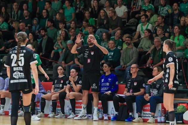 October 10, 2026, Reinickendorfer Füchse Women vs. SG Nürtingen Zizishausen, Matchday 5, 2nd Bundesliga, HBF, Handball, Sömmeringhalle, Coach Manel Cirac, SG Nürtlingen, Berlin, Germany