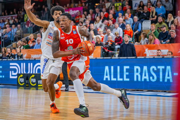1st Basketball Bundesliga, easyCredit BBL, 2026–2027 Season, Men s Division, Regular Season, Matchday 5, October 10, 2026, RASTA Vechta, ratiopharm Ulm, Justin Edler Davis 10, RASTA Vechta in action, Vechta, RASTA Dome, Lower Saxony, Germany