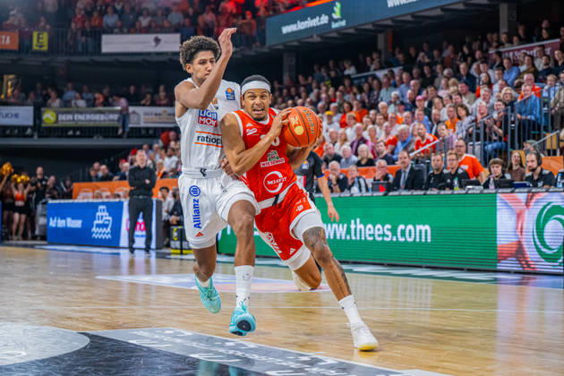 1st Basketball Bundesliga, easyCredit BBL, 2026–2027 Season, Men s Division, Regular Season, Matchday 5, October 10, 2026, RASTA Vechta vs. ratiopharm Ulm, Nelson Weidemann 30, RASTA Vechta in action, Vechta, RASTA Dome, Lower Saxony, Germany