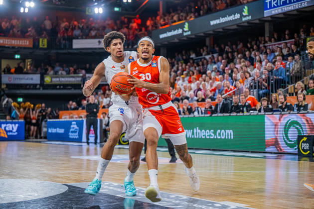 1st Basketball Bundesliga, easyCredit BBL, 2026–2027 Season, Men s Division, Regular Season, Matchday 5, October 10, 2026, RASTA Vechta vs. ratiopharm Ulm, Nelson Weidemann 30, RASTA Vechta in action, Vechta, RASTA Dome, Lower Saxony, Germany