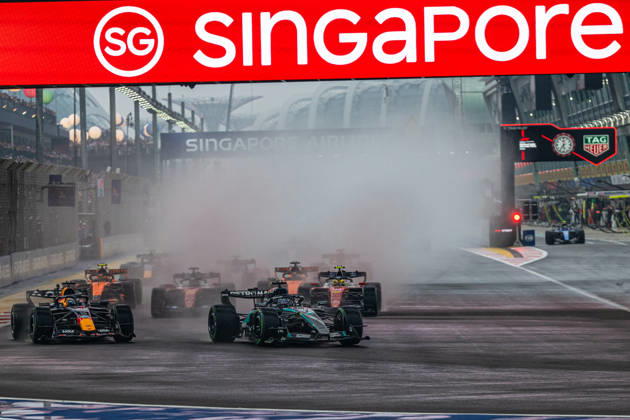 FORMULE 1 : Grand Prix de Singapour - 10 10 2026 63 George Russell (GBR) Mercedes-AMG PETRONAS Formula One Team (DEU) Mercedes W17 Mercedes, during the Formula 1 Singapore Grand Prix at the Marina Bay Street Circuit, Round 18 of the 2026 FIA Formula 1 World Championship, WM, Weltmeisterschaft 9-11 October 2026, Singapore (SGP). SINGAPORESingapore Copyright: xIANxBUNDEYx xMPSxAGENCYx x