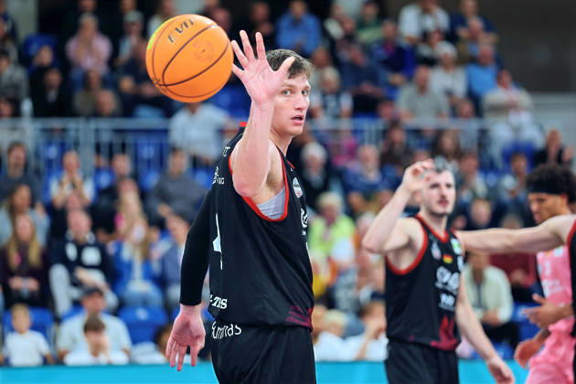 Brock Gardner, SBB Baskets Wolmirstedt, 4 on the pass GER BBL MLP Academics Heidelberg SBB Baskets Wolmirstedt Basketball Barmer 2 Basketball Bundesliga ProA Matchday 4, 2026–2027 Season, October 10, 2026 GER MLP Academics Heidelberg SBB Baskets Wolmirstedt, Basketball Barmer 2 Basketball Bundesliga ProA Matchday 4, 2026–2027 Season, October 10, 2026, Heidelberg Copyright: xEibner-Pressefoto JoergxHirschx EP_JHH