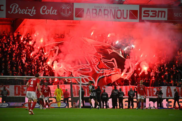 Stade Brestois 29 v Angers SCO - Ligue 1 McDonald s 2026 2027 Fans of Brest during Ligue 1 McDonald s match between Brest and Angers at Stade Francis-Le Ble on October 10, 2026 in Brest, France. Brest France  Copyright: xIconxSportx 776573329