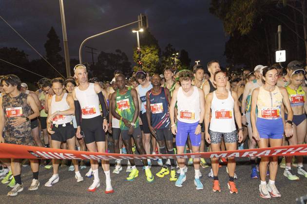 October 11, 2026, Melbourne, Victoria State, Australia: Runners gather before the start of the marathon..The Nike Melbourne Marathon Festival brings together elite athletes, recreational runners and participants of different ages and abilities for a major running event in Melbourne. The 2026 festival is expected to attract approximately 66,000 participants across all events over two days, including 20,000 runners in the full marathon. The festival features multiple distances, with participants finishing inside the Melbourne Cricket Ground Melbourne Australia - ZUMAs197 20261011_aaa_s197_001 Copyright: xYexMyoxKhantx Melbourne Marathon Festival In Melbourne, Australia †11 Oct 2026 - ZUMA0869 0869138282st Copyright: xIMAGO YexMyoxKhantx