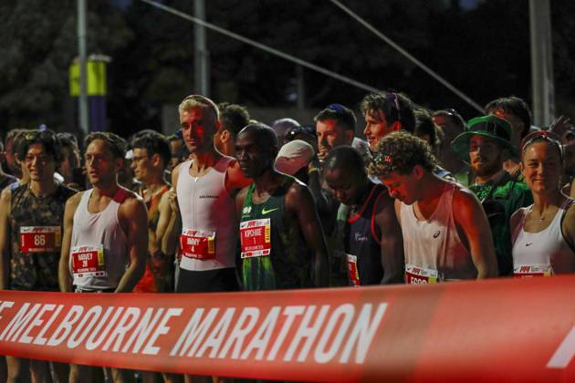 October 11, 2026, Melbourne, Victoria State, Australia: Runners gather before the start of the marathon..The Nike Melbourne Marathon Festival brings together elite athletes, recreational runners and participants of different ages and abilities for a major running event in Melbourne. The 2026 festival is expected to attract approximately 66,000 participants across all events over two days, including 20,000 runners in the full marathon. The festival features multiple distances, with participants finishing inside the Melbourne Cricket Ground Melbourne Australia - ZUMAs197 20261011_aaa_s197_006 Copyright: xYexMyoxKhantx Melbourne Marathon Festival In Melbourne, Australia †11 Oct 2026 - ZUMA0869 0869138689st Copyright: xIMAGO YexMyoxKhantx