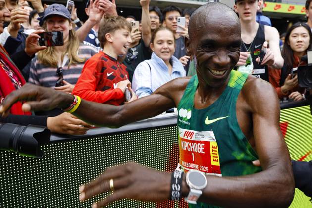 October 11, 2026, Melbourne, Victoria State, Australia: Elite marathon athlete Eliud Kipchoge is seen after completing the Melbourne Marathon..The Nike Melbourne Marathon Festival brings together elite athletes, recreational runners and participants of different ages and abilities for a major running event in Melbourne. The 2026 festival is expected to attract approximately 66,000 participants across all events over two days, including 20,000 runners in the full marathon. The festival features multiple distances, with participants finishing inside the Melbourne Cricket Ground Melbourne Marathon Festival In Melbourne, Australia †11 Oct 2026 - ZUMAs197 0869139109st Copyright: xYexMyoxKhantx