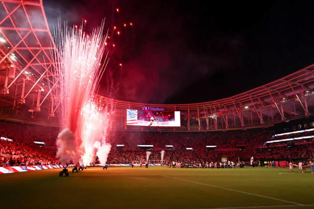 MIAMI, FL - OCTOBER 10: A general view of the NU Stadium ahead of a 2026 MLS, Fussball Herren, USA soccer match between Inter Miami CF and DC United on October 10, 2026 being played at NU Stadium, Miami, Fla.(Photo by Chris Arjoon Icon Sportswire). SOCCER: OCT 10 MLS Inter Miami CF vs DC United EDITORIAL USE ONLY Icon2610100000012