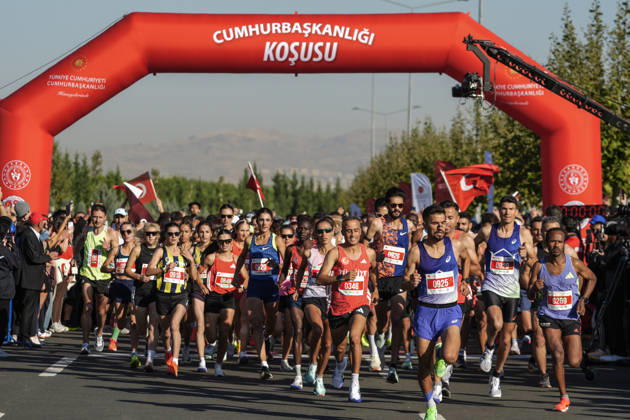 Presidential Run in Ankara ANKARA, TURKIYE - OCTOBER 11: Participants take part in the Presidential Run, organized by the Turkish Athletics Federation, in Ankara, Turkiye, on October 11, 2026. Osmancan Gurdogan Anadolu Ankara Turkey. Editorial use only. Please get in touch for any other usage.  Copyright: x2026xAnadoluxOsmancanxGurdoganx
