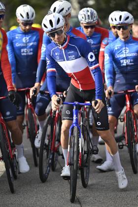 Paris Tours 2026 Cycling Race TOURS, FRANCE - OCTOBER 11 : Gregoire Romain (FRA) of Groupama - FDJ United during the 120th edition of Paris Tours an UCI ProSeries 1.Pro one day cycling road race for Men Elite of 216.2 km with start in Chartres and finish in Tours on October 11, 2026 in Tours, France, 11 10 2026 ( Motordriver Guy De Vuyst - Tours France  Copyright: xNicoxVereeckenx
