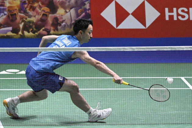 Yushi Tanaka of Japan hits a return during the men s singles match against Anders Antonsen of Denmark (not pictured) during the finals at the badminton Clash of Clans Arctic Open 2026 tournament in Vantaa, Finland, on October 11, 2026. - ANTTI AIMO-KOIVISTO Finland ACgNnr-GVUc  Copyright: xAnttixAimo-Koivistox ACgNnr-GVUc