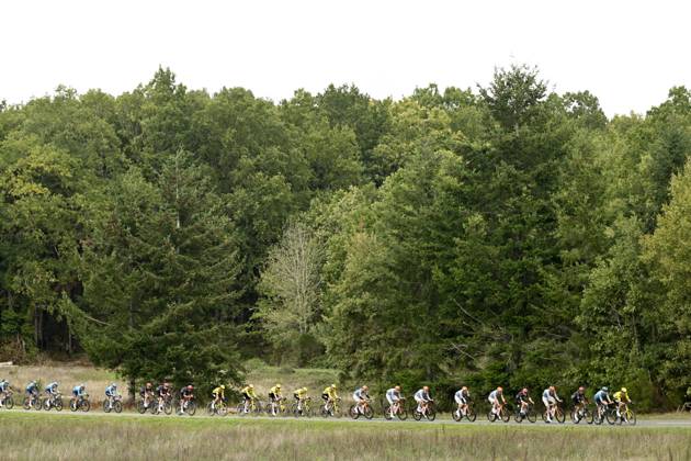 Paris Tours 2026 Cycling Race TOURS, FRANCE - OCTOBER 11 : illustration picture peloton during the 120th edition of Paris Tours an UCI ProSeries 1.Pro one day cycling road race for Men Elite of 216.2 km with start in Chartres and finish in Tours on October 11, 2026 in Tours, France, 11 10 2026 ( Motordriver Guy De Vuyst - Tours France  Copyright: xNicoxVereeckenx