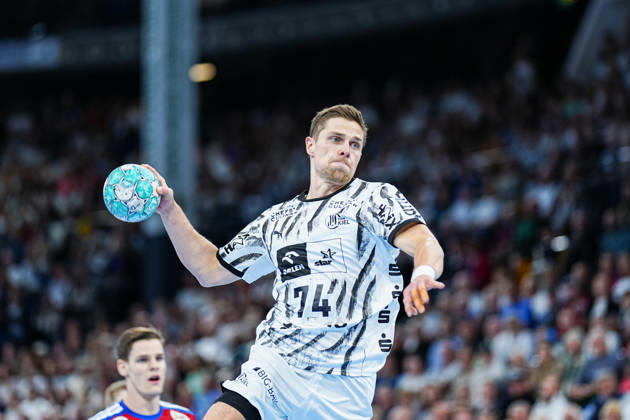 Goal by Vincent Büchner, THW Kiel, 74 GER, THW Kiel vs. Handball Club Hamburg, Handball, 1st Bundesliga, Matchday 8, 2026–2027 Season, October 11, 2026 GER, THW Kiel vs. Handball Club Hamburg, Handball, 1st Bundesliga, Matchday 8, 2026–2027 season, October 11, 2026 Kiel Copyright: xEibner-Pressefoto MarcelxvonxFehrnx EP_MFN