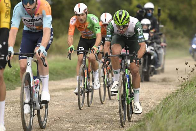 Paris Tours 2026 Cycling Race TOURS, FRANCE - OCTOBER 11 : Calabuig Estanislao (ESP) of Caja Rural - Seguros RGA during the 120th edition of Paris Tours an UCI ProSeries 1.Pro one day cycling road race for Men Elite of 216.2 km with start in Chartres and finish in Tours on October 11, 2026 in Tours, France, 11 10 2026 ( Motordriver Guy De Vuyst - Tours France  Copyright: xNicoxVereeckenx