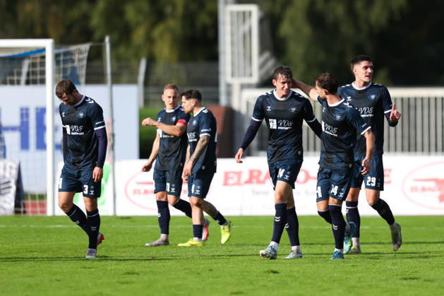 October 11, 2026, Soccer, Men s, Regionalliga Nord, Matchday 14, VfB Oldenburg vs. BSV Kickers Emden, Celebration of the 1-0 goal by Dominik Kasper, 24 VfB Oldenburg