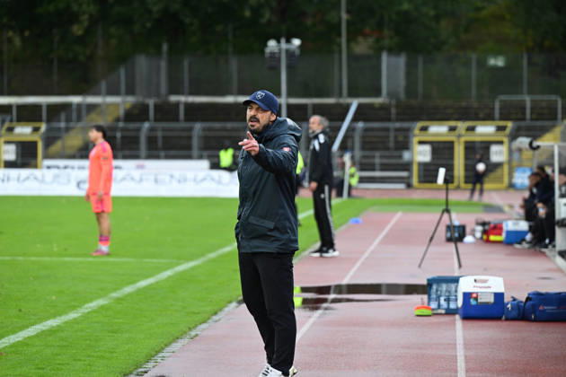 October 11, 2026, GER, Soccer, Regionalliga Nord, Matchday 13, 2026–2027 Season, Oldenburg, Marschweg Stadium, VfB Oldenburg vs. BSV Kickers Emden, Björn LINDEMANN, BSV Kickers Emden Coach, Oldenburg, Marschweg Stadium, Lower Saxony, Germany Copyright: xnordphotoxGmbHx xRojahnx