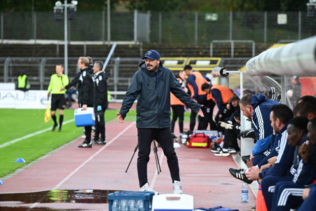 October 11, 2026, GER, Soccer, Regionalliga Nord, Matchday 13, 2026–2027 Season, Oldenburg, Marschweg Stadium, VfB Oldenburg vs. BSV Kickers Emden, Björn LINDEMANN, BSV Kickers Emden Coach, Oldenburg, Marschweg Stadium, Lower Saxony, Germany Copyright: xnordphotoxGmbHx xRojahnx