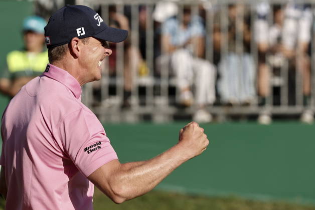 Spanish Open golf tournament - Day 4 Grant Forrest of Scotland celebrates winning during the fourth and last day of the Spanish Open golf tournament at the Real Club de Campo Villa in Madrid, Spain, 11 October 2026. Madrid Spain  Copyright: xSERGIOxPEREZx