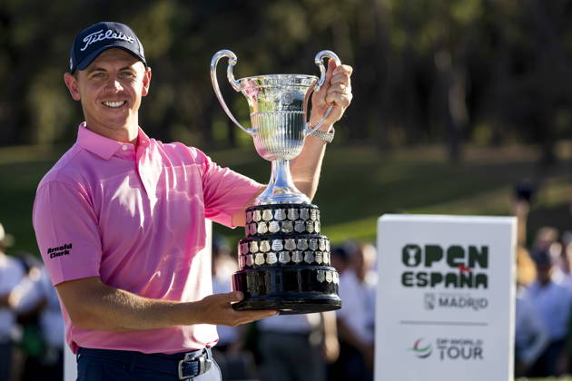 Spanish Open golf tournament - Day 4 Grant Forrest of Scotland poses with the trophy after winning the Spanish Open golf tournament at the Real Club de Campo Villa in Madrid, Spain, 11 October 2026. Madrid Spain  Copyright: xSERGIOxPEREZx
