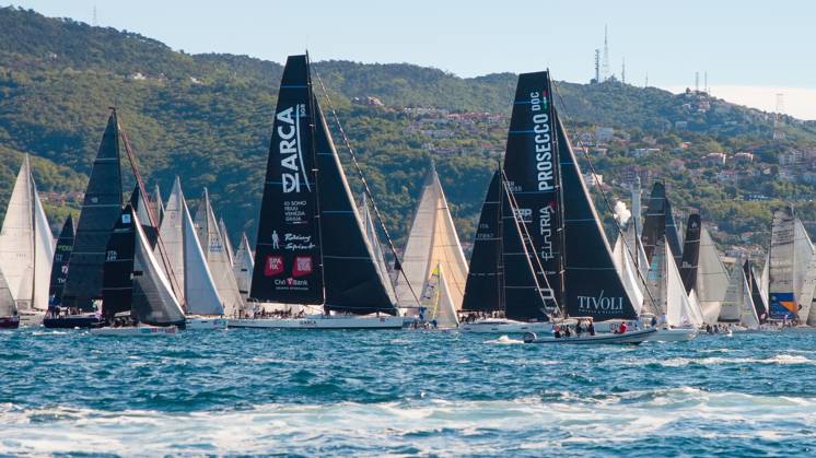 Barcolana international sailing regatta in Trieste, Italy, on October 11, 2026. Pictured is the winning sailboat, Arca. (CTKxPhoto PetrxMalina) CTKPhotoF202610110017801  CTKPhotoF202610110017801