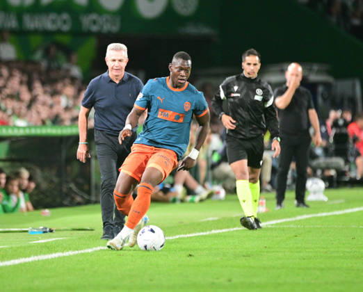 ESP LaLiga EA Sports: Racing Santander vs. Valencia CF — Aliou Dieng of Valencia CF during the LaLiga EA Sports match between Racing Santander and Valencia CF, played at Campos de Sport de El Sardinero Stadium in Cantabria on October 11, 2026, in Spain — Spanish Soccer Copyright: xAgenciaxLOFx