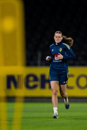 October 12, 2026: Sofia Reidy of the Swedish women’s national soccer team during a training session on October 12, 2026 in Stockholm. Photo by Emma Wallskog, BILDBYRAN, code EW JZ0768. soccer, football, soccer, World Cup, qualifiers, FIFA Women’s World Cup, qualifier, training, Sweden, women’s, bbeng Copyright: EMMAxWALLSKOG BB261012EW016