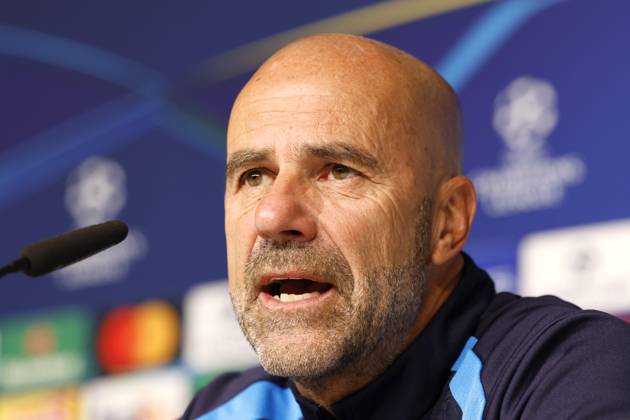 LEIPZIG - PSV Eindhoven coach Peter Bosz during the press conference, PK, Pressekonferenz ahead of the UEFA Champions League match between RB Leipzig and PSV Eindhoven at the RB Arena on October 12, 2026, in Leipzig, Germany. MAURICE VAN STEEN ANP xVIxANPxSportx xxANPxIVx 572246082 originalFilename: 572246082