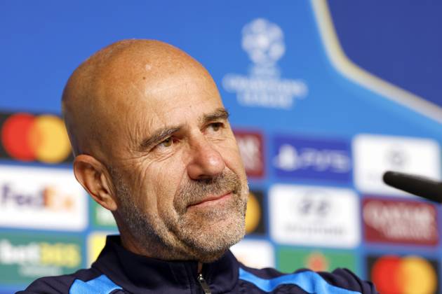 LEIPZIG - PSV Eindhoven coach Peter Bosz during the press conference, PK, Pressekonferenz ahead of the UEFA Champions League match between RB Leipzig and PSV Eindhoven at the RB Arena on October 12, 2026, in Leipzig, Germany. MAURICE VAN STEEN ANP xVIxANPxSportx xxANPxIVx 572246482 originalFilename: 572246482