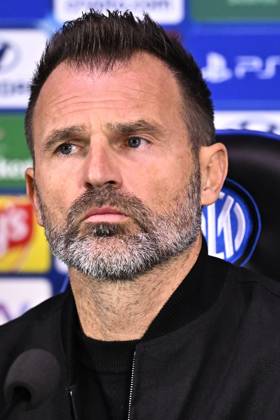 Inter Milan v Club Brugge - UEFA Champions League Media Activities 12 10 2026 MILAN, ITALY - OCTOBER 12 : Leko Ivan head coach of Club Brugge speaking with the media during a pre-match press conference, PK, Pressekonferenz ahead of the UEFA Champions League 2026 27 League Phase matchday 2 match between Inter Milan and Club Brugge on October 12, 2026 in Milan, Italy, 12 10 2026 Milan Italy Copyright: xTomasxSiskx