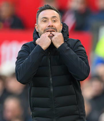 10 October 2026 - Manchester United, ManU v Tottenham Hotspur - Premier League League - Old Trafford - Manchester. Manchester United v Tottenham Hotspur - Premier League League - Old Trafford - Manchester. Tottenham Manager Roberto De Zerbi. Picture : Mark Pain MANCHESTER England Copyright: xMarkxPainx