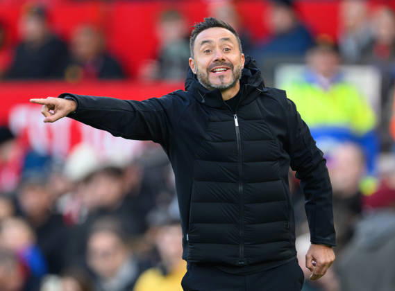 10 October 2026 - Manchester United, ManU v Tottenham Hotspur - Premier League League - Old Trafford - Manchester. Manchester United v Tottenham Hotspur - Premier League League - Old Trafford - Manchester. Tottenham Manager Roberto De Zerbi. Picture : Mark Pain MANCHESTER England Copyright: xMarkxPainx