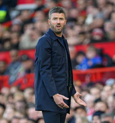 10 October 2026 - Manchester United, ManU v Tottenham Hotspur - Premier League League - Old Trafford - Manchester. Manchester United v Tottenham Hotspur - Premier League League - Old Trafford - Manchester. Manchester United Manager Michael Carrick. Picture : Mark Pain MANCHESTER England Copyright: xMarkxPainx
