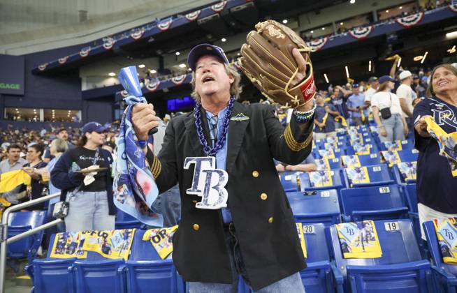 October 12, 2026, St. Petersburg, Florida, USA: during Game 1 of the American League Championship Series between the Tampa Bay Rays and the gainst the Cleveland Guardians on Monday, Oct. 12, 2026, at Tropicana Field in St. Petersburg. St. Petersburg USA - ZUMAs70_ 0869261361st Copyright: xDirkxShaddx
