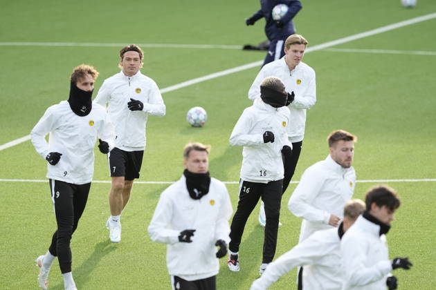 Soccer, Champions League 2026–2027, Bodo Glimt, Borussia Dortmund, Bodo 20261013, Bodo Glimt training at Aspmyra Stadium, the day of the Champions League match between Bodo Glimt and Borussia Dortmund. Photo: Terje Pedersen, NTB, Bodo, Norway. EDITORIAL USE ONLY. RESTRICTED USE FOR BETTING COMPANIES.  Copyright: xTerjexPedersenx xNTBx