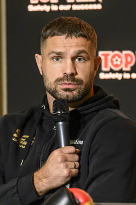 Pictured, from left: Roman Fress – WBO Intercontinental Champion, GER, Magdeburg, SES; first press conference ahead of the SES Boxing Gala on Saturday, November 14, 2026, at Messe Magdeburg, October 13, 2026, Copyright: HMBxMedia UwexKoch