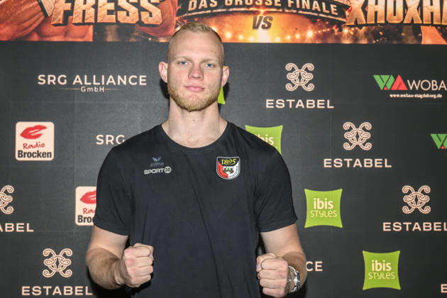 Pictured from left: Paul Schmidt, boxer, GER, Magdeburg, SES; first press conference ahead of the SES Boxing Gala on Saturday, November 14, 2026, at Messe Magdeburg, October 13, 2026, Copyright: HMBxMedia UwexKoch