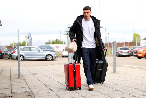 October 13, 2026, Stuttgart, Soccer, UEFA Champions League, 2026–2027 season, VfB Stuttgart flies to Bratislava, departure, Bilal El Khannous