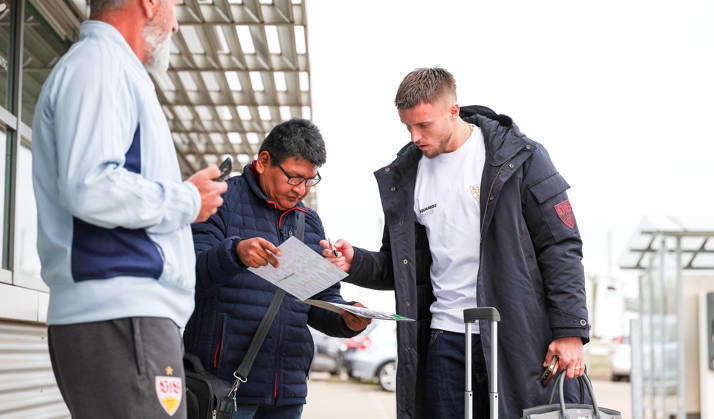 October 13, 2026, Stuttgart, Soccer, UEFA Champions League, 2026–2027 season, VfB Stuttgart flies to Bratislava, departure, Ermedin Demirovic
