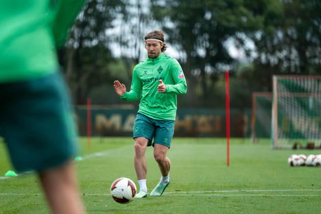 October 13, 2026, GER, Soccer, Men s, 1. Bundesliga, 2026–2027 Season, Practice, SV Werder Bremen, Mitchell Weiser, Werder Bremen, 08 on the Ball, Bremen Training Facility, Weserstadion, Bremen, Germany Copyright: xNordphoto Memmlerx