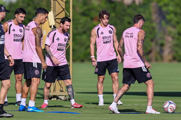 FORT LAUDERDALE, FL - OCTOBER 13: Inter Miami CF forward Lionel Messi (10) is seen during an Inter Miami Training Session at Florida Blue Training Center on October 13, 2026 in Fort Lauderdale, Florida. (Photo by Chris Arjoon Icon Sportswire) SOCCER: OCT 13 Inter Miami CF Training EDITORIAL USE ONLY Icon2610130000017