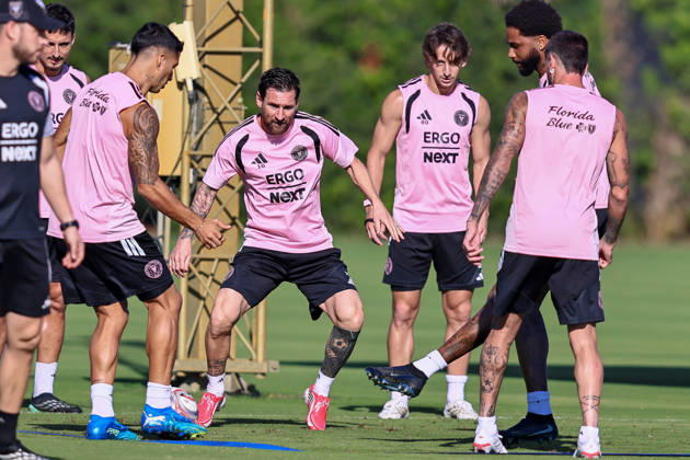 FORT LAUDERDALE, FL - OCTOBER 13: Inter Miami CF forward Lionel Messi (10) is seen during an Inter Miami Training Session at Florida Blue Training Center on October 13, 2026 in Fort Lauderdale, Florida. (Photo by Chris Arjoon Icon Sportswire) SOCCER: OCT 13 Inter Miami CF Training EDITORIAL USE ONLY Icon2610130000018